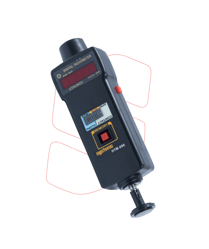 HTM 890 Photo Contact Digital Tachometer by Systems Tech